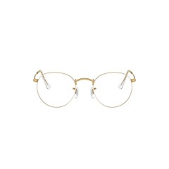 Ray-Ban RX 3447V Round Metal 3104 White On Legend Gold
