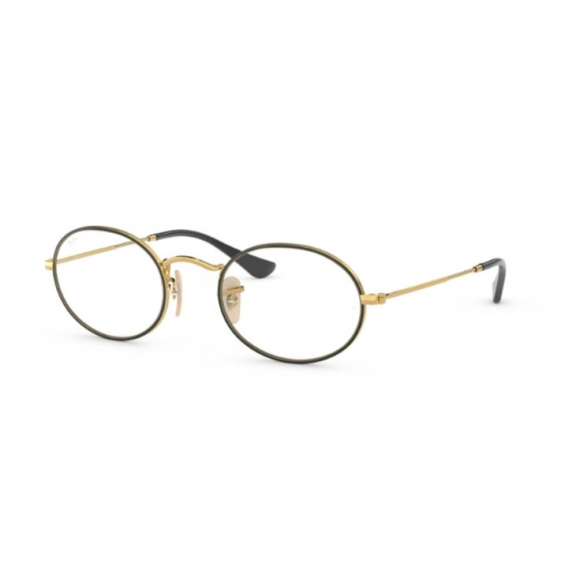 Ray-Ban RX 3547V Oval 2991 Gold On Top Black