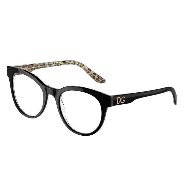 Dolce & Gabbana DG 3334 - 3299 Top Black On Leo Brown
