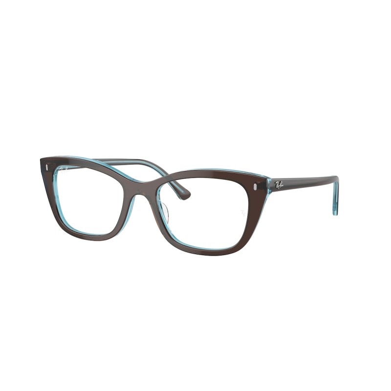 Ray-Ban RX 5433 - 8366 Brown On Transparent Blue