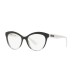 Miu Miu MU  04RV - 1141O1 Black Glitter Grad Transparent | Eyeglasses Woman