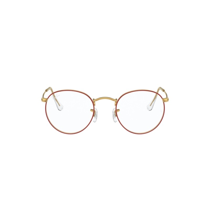 Ray-Ban RX 3447V Round Metal 3106 Red On Legend Gold