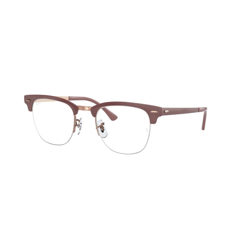 Ray-Ban RX 3716VM Clubmaster Metal 2973 Light Brown On Copper