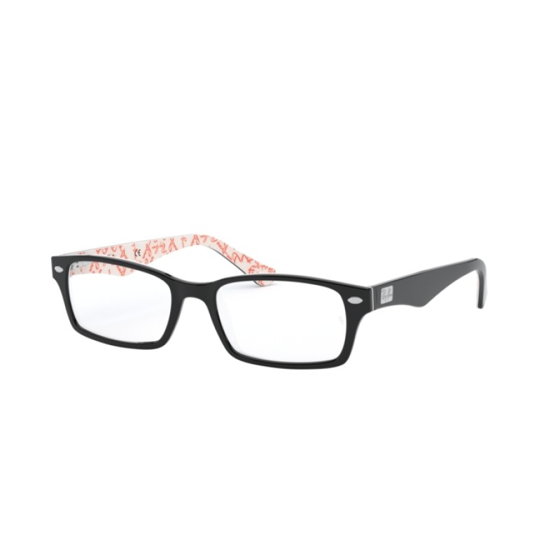 Ray-Ban RX 5206 - 5014 Top Black On Texture White