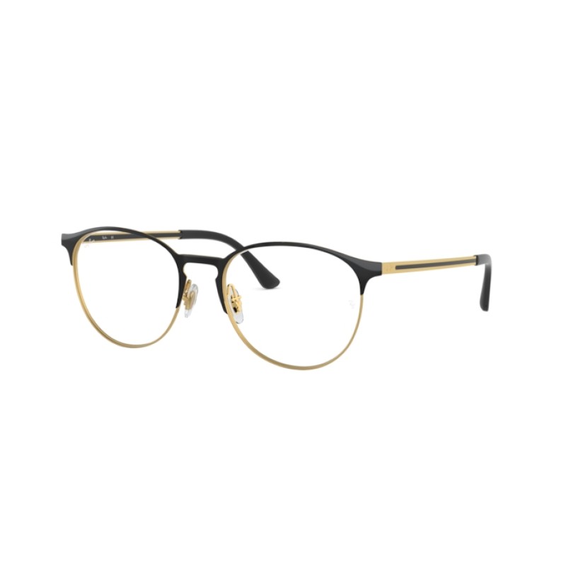 Ray-Ban RX 6375F - 2890 Gold Top In Black