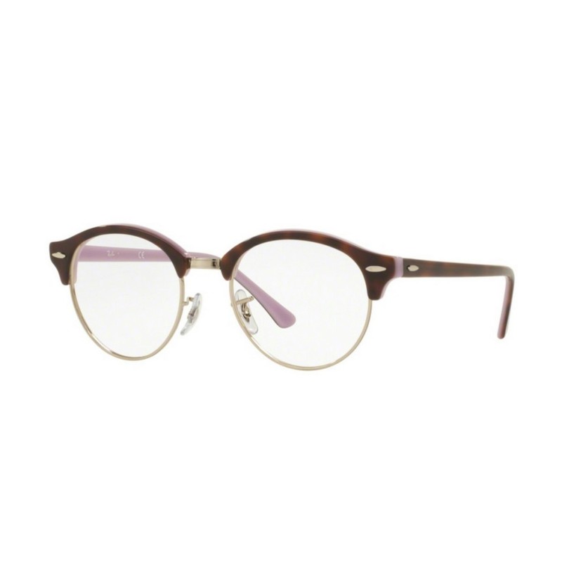 Ray-Ban RX 4246V Clubround 5240 Top Havana On Opal Violet