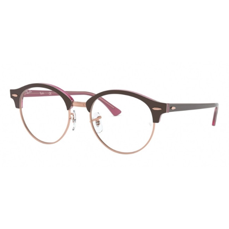 Ray-Ban RX 4246V Clubround 5886 Top Brown On Opal Pink