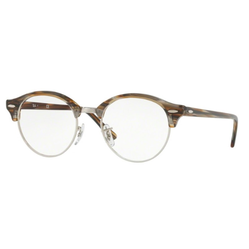 Ray-Ban RX 4246V Clubround 5749 Brown-grey Stripped