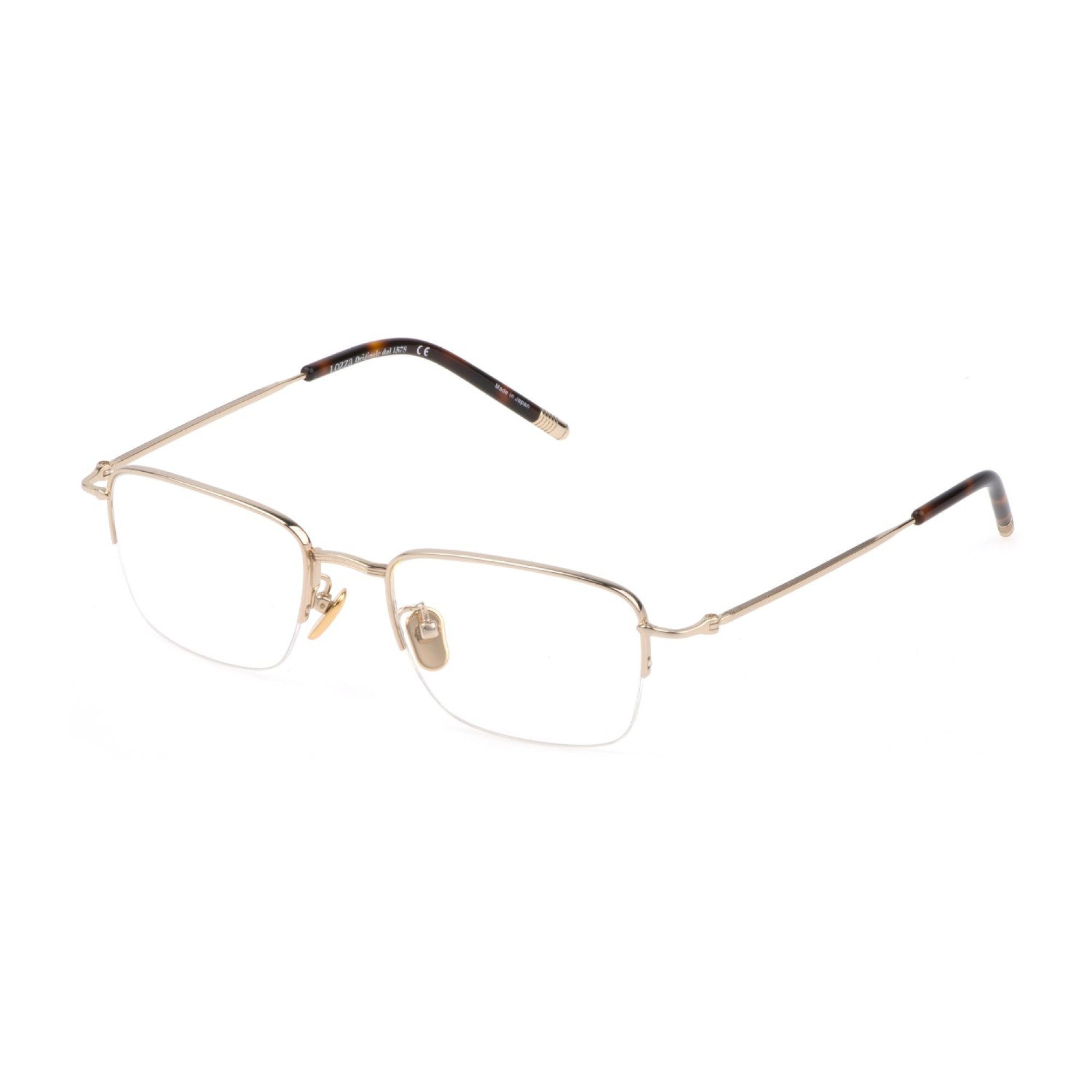 Lozza VL2391 Bolzano 2 0300 Total Polished Rose Gold | Eyeglasses Man
