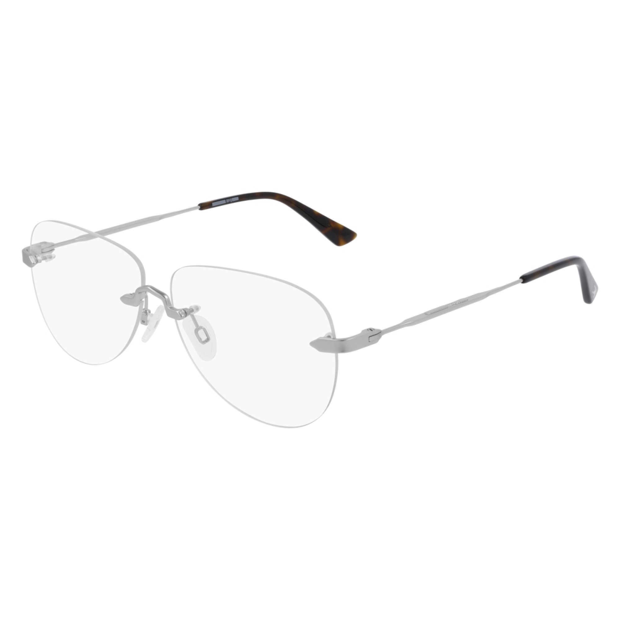 Alexander McQueen MQ0270O - 003 Silver | Eyeglasses Man
