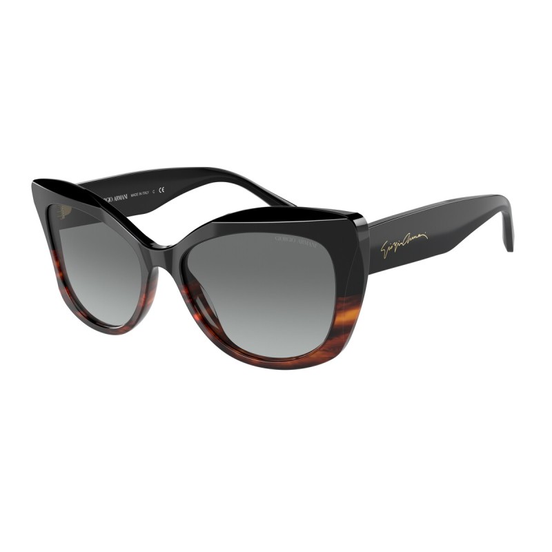 Giorgio Armani AR 8161 - 592811 Black/striped Brown | Sunglasses Woman