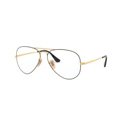 Ray-Ban RX 6489 Aviator 2946 Gold On Top Black
