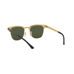 Ray-Ban RB 3716 Clubmaster Metal 187 Gold Top On Black