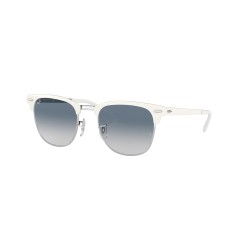 Ray-Ban RB 3716 Clubmaster Metal 90883F Silver On White