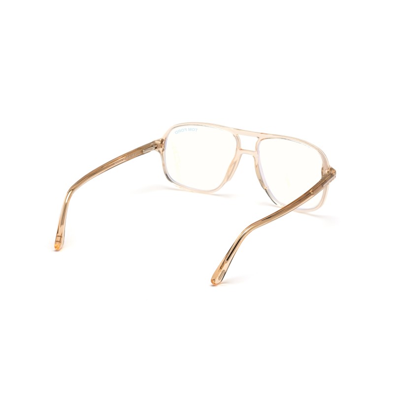 Tom Ford FT 5737-B - 045 Shiny Clear Brown | Eyeglasses Man