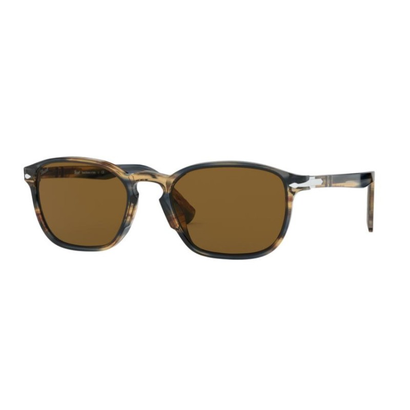 Persol PO 3234S - 104953 Brown Stripped Grey