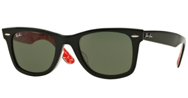 Napier Gym Brother Ray-Ban RB 2140F 1016 Black Red White Writing