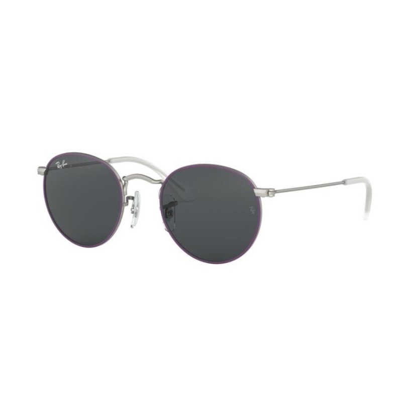 Ray-Ban Junior RJ 9547S Junior Round 279/87 Top Rubber Violet On Silver