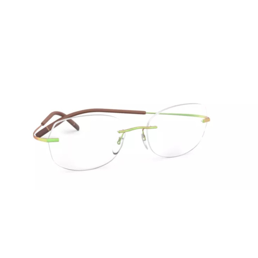 Silhouette - Icon 5541 5540 Iridescent Green | Eyeglasses Unisex