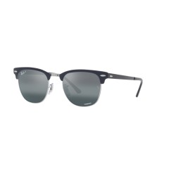 Ray-Ban RB 3716 Clubmaster Metal 9254G6 Silver On Blue