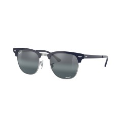 Ray-Ban RB 3716 Clubmaster Metal 9254G6 Silver On Blue