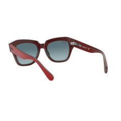 Ray-Ban RB 2186 State Street 12963M Red On Trasparent Grey