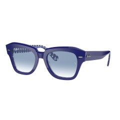 Ray-Ban RB 2186 State Street 13193F Blue On Vichy Blue/white