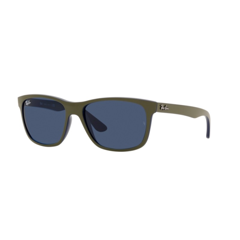 Ray-Ban RB 4181 Rb4181 657080 Matte Green On Blue