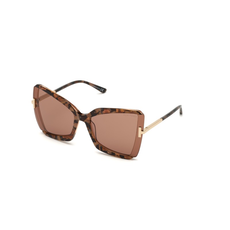 Tom Ford FT 0766  - 55Y Colored Havana