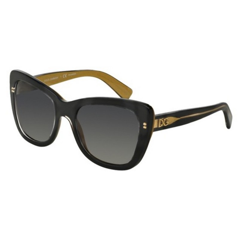 Dolce & Gabbana DG 4260 2955T3 Polarized Top Black On Gold