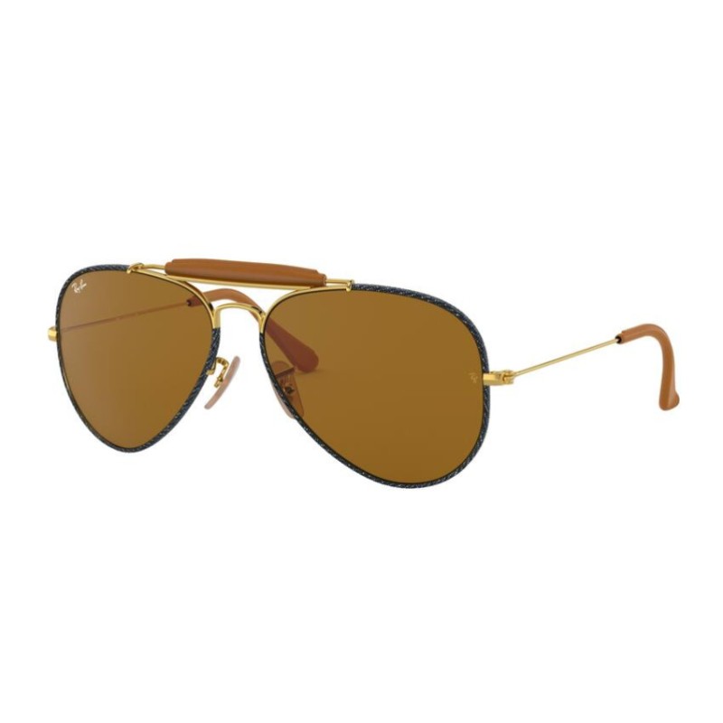 Ray-Ban RB 3422Q Aviator Craft 919233 Gold/blue Jeans