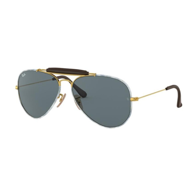 Ray-Ban RB 3422Q Aviator Craft 9193R5 Gold/blue Jeans