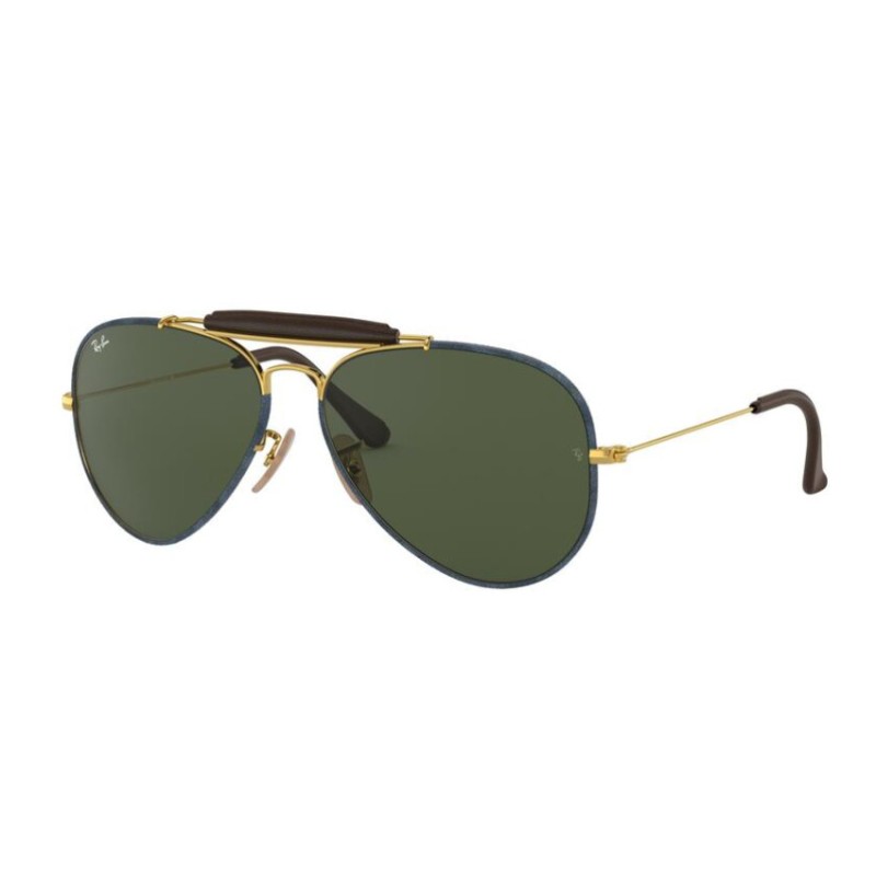 Ray-Ban RB 3422Q Aviator Craft 919431 Gold/blue Jeans