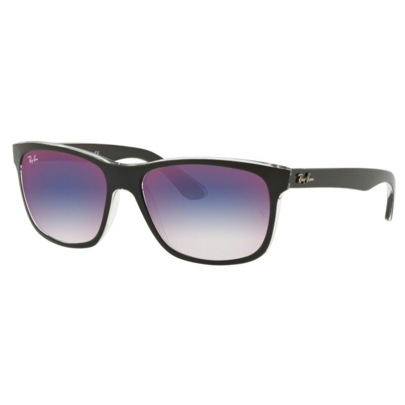 Ray-Ban RB 4181 Rb4181 6039X0 Top Black On Transparent