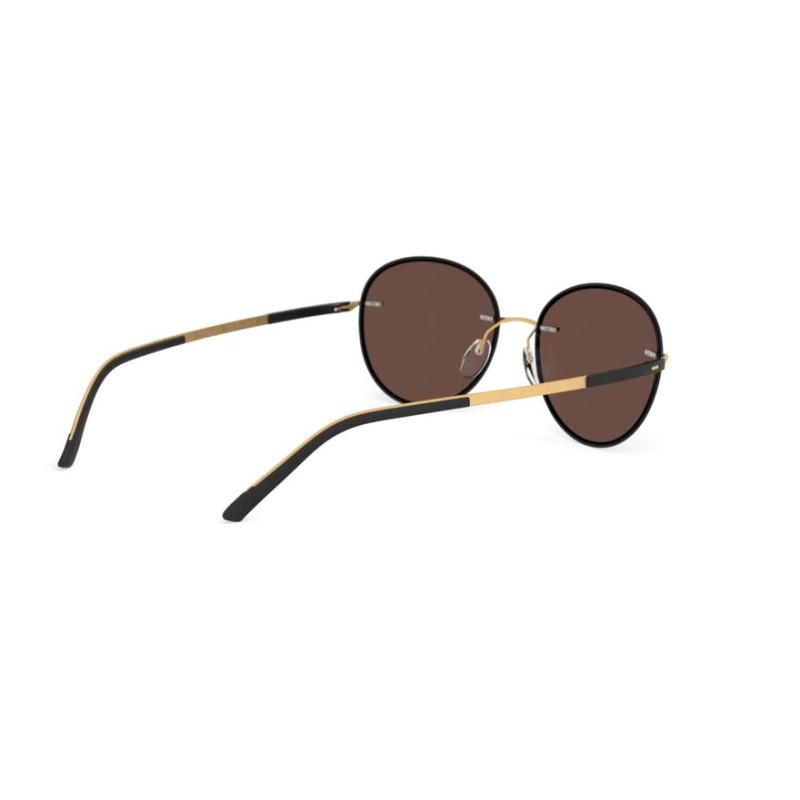 Silhouette- 8720 Accent Shades 9130 Black - Gold Polarized
