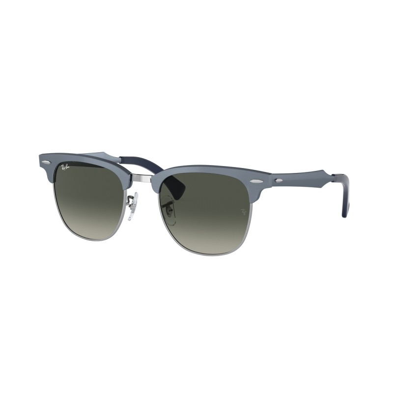 Ray-Ban RB 3507 Clubmaster Aluminum 924871 Blue On Silver