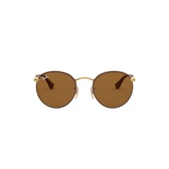 Ray-Ban RB 3475Q Round Craft 9041 Leather Brown