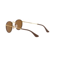 Ray-Ban RB 3475Q Round Craft 9041 Leather Brown