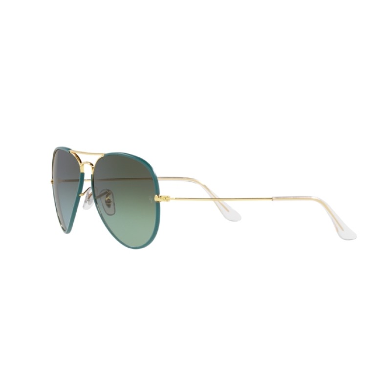 Ray-Ban RB 3025JM Aviator Full Color 9196BH Petroleum On Legend Gold