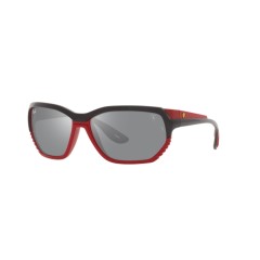 Ray-Ban RB 4366M - F6766G Black On Matte Red