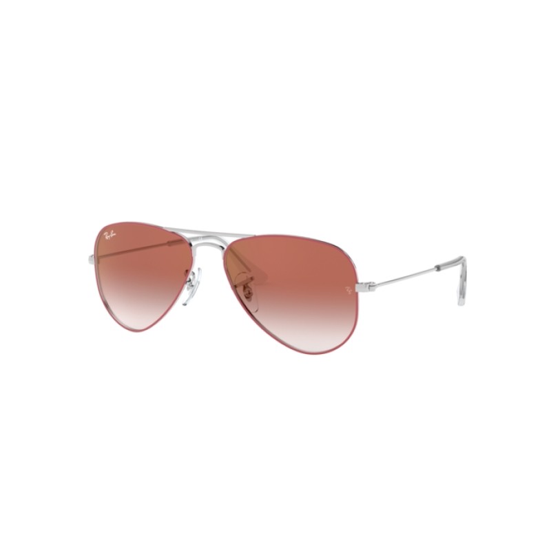 Ray-Ban Junior RJ 9506S Junior Aviator 274/V0 Silver On Top Red